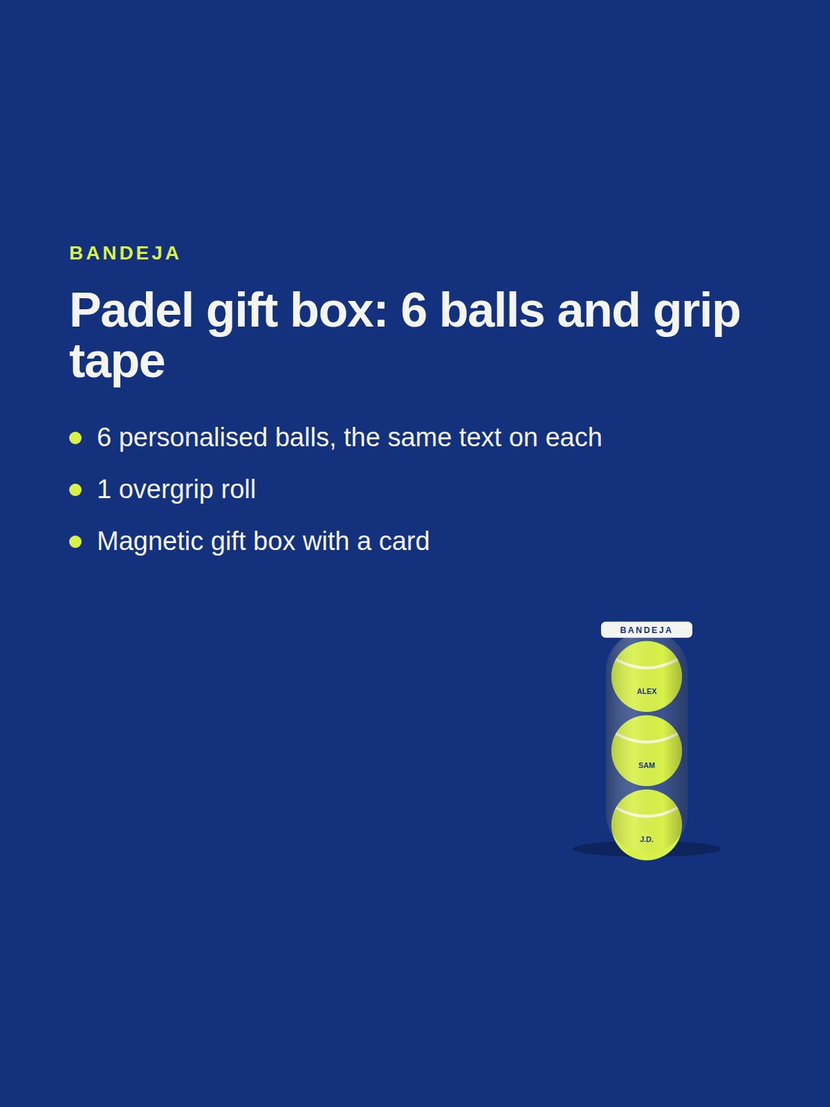 Padel gift box: 6 balls and grip tape 2